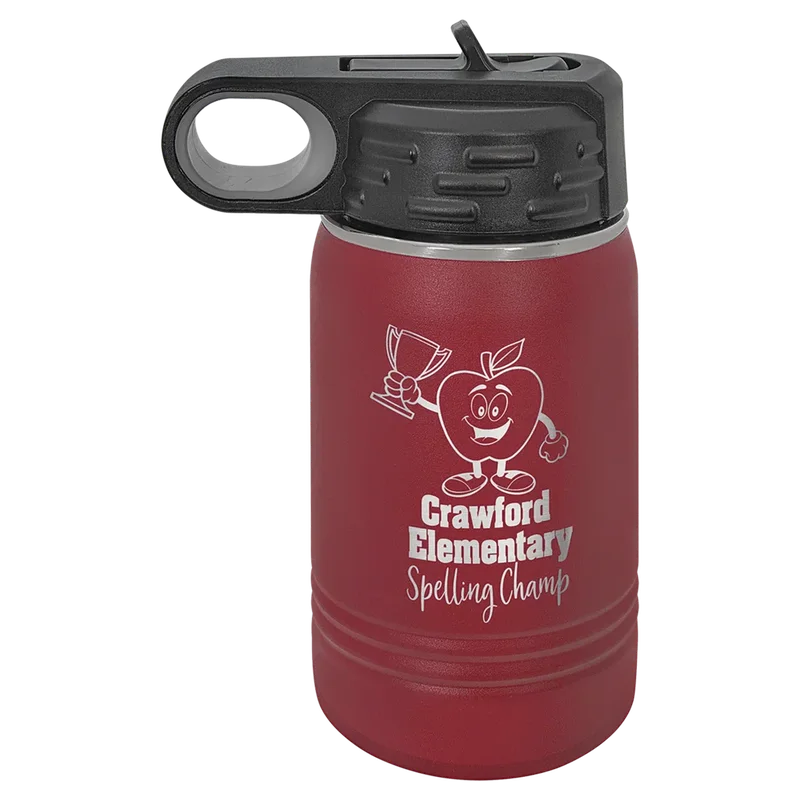 LWB063, 12 oz Water bottle, engraved example