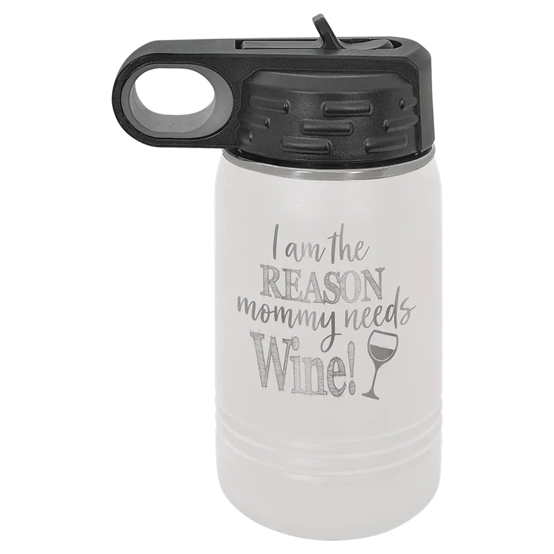LWB064, 12 oz Water bottle, engraved example