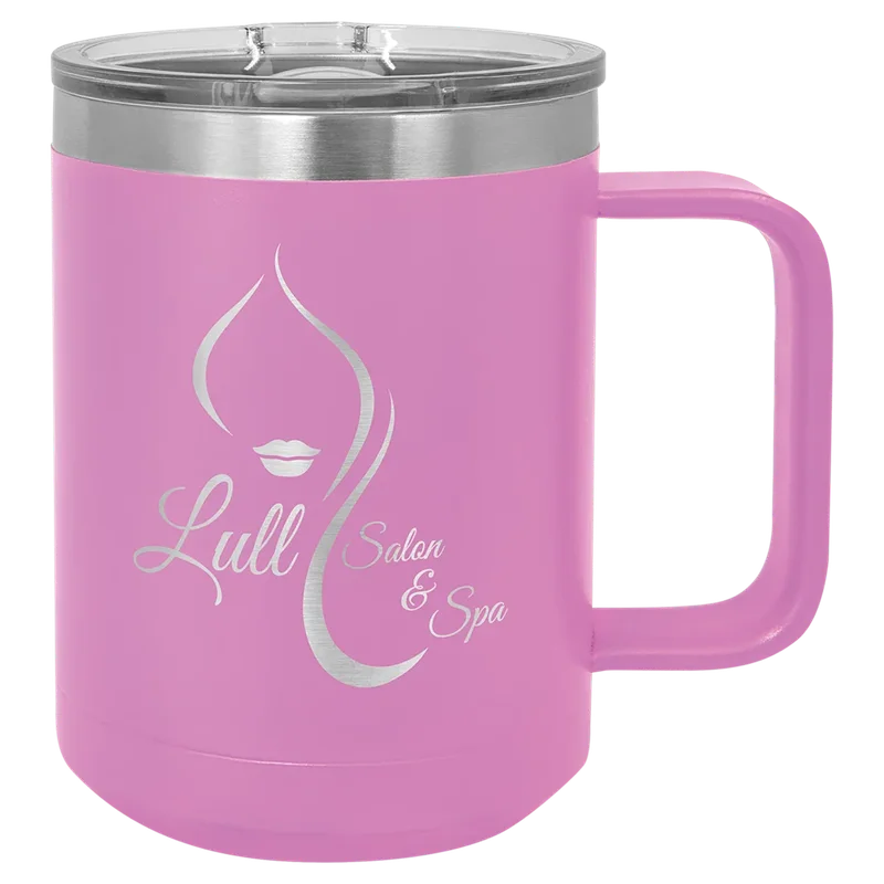 LCM108, 15 oz Mug with handle, engraved example