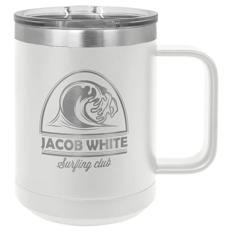 LCM114, 15 oz Mug with handle, engraved example