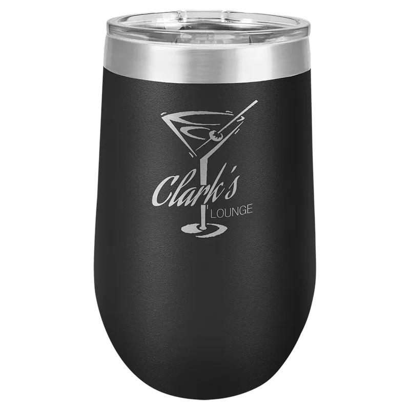 LTM802, 16 oz Stemless wine tumbler, engraved example