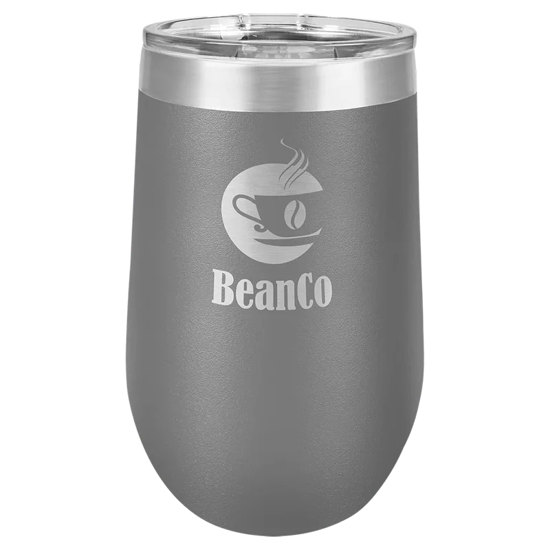 LTM810, 16 oz Stemless wine tumbler, engraved example