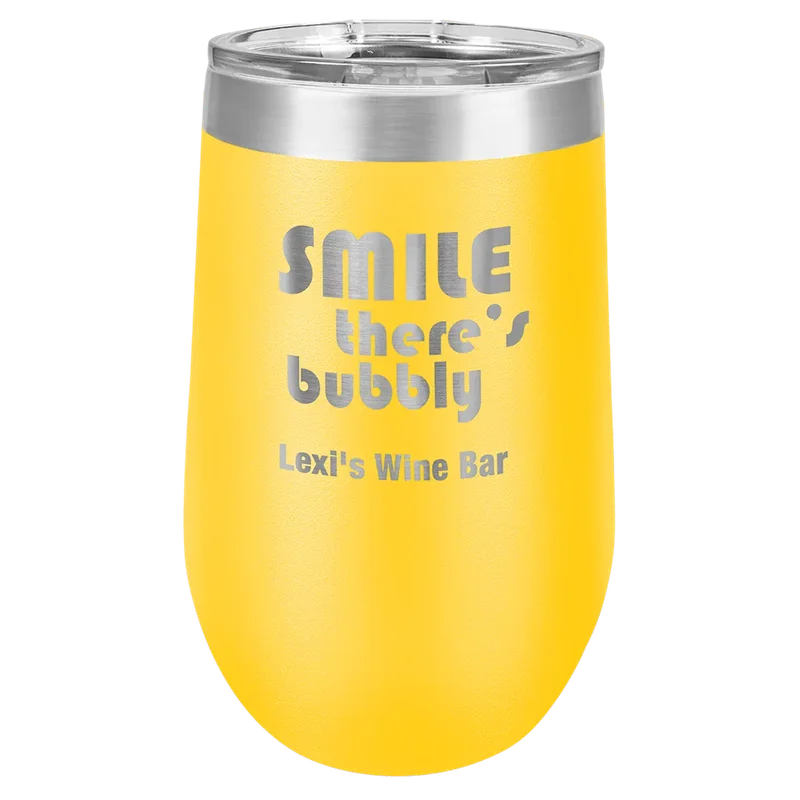 LTM816, 16 oz Stemless wine tumbler, engraved example