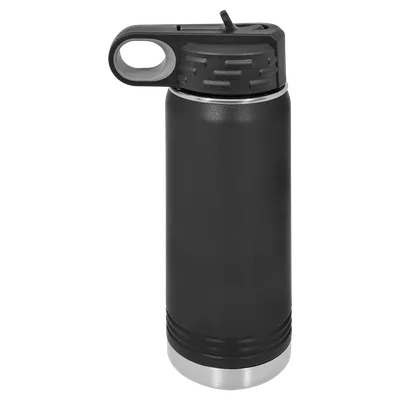 20 oz Water bottle, Black, unengraved