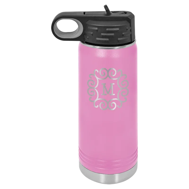 LWB108, 20 oz Water bottle, engraved example
