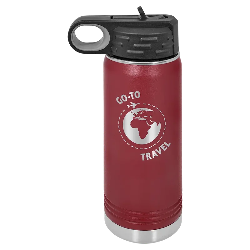 LWB113, 20 oz Water bottle, engraved example