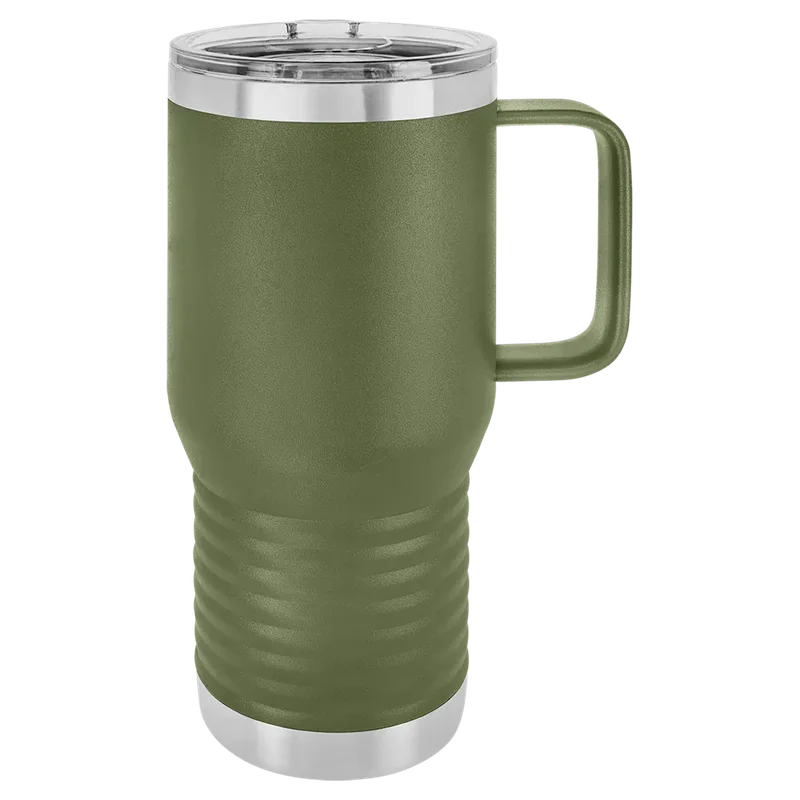 LCM218, 20 oz Travel mug with handle, unengraved