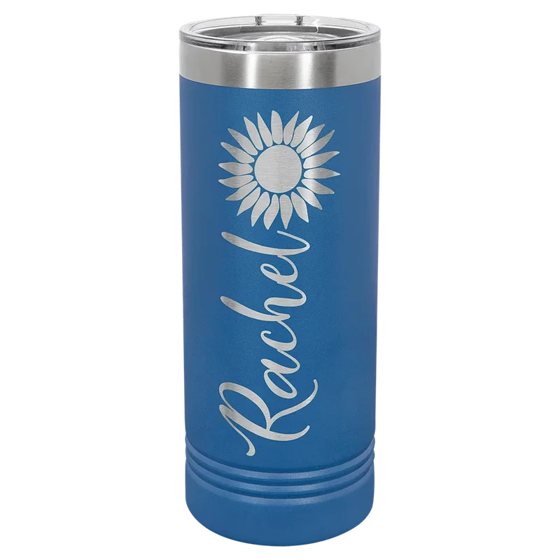LTM7004, 22 oz Skinny tumbler, engraved example