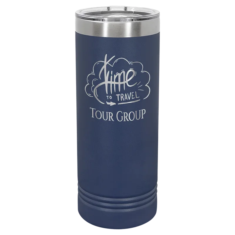 LTM7011, 22 oz Skinny tumbler, engraved example