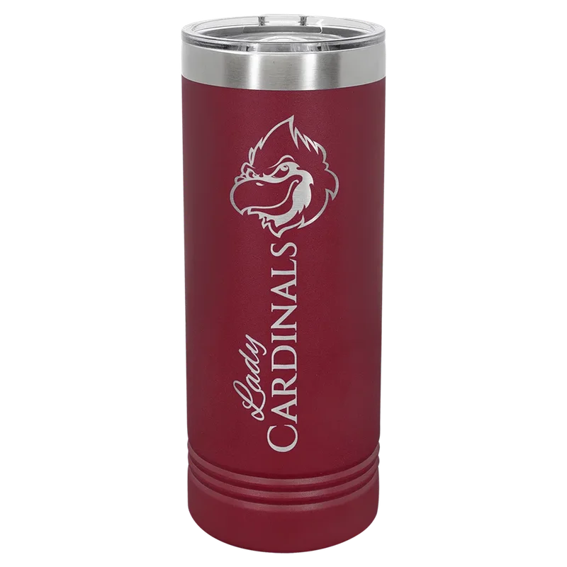 LTM7013, 22 oz Skinny tumbler, engraved example