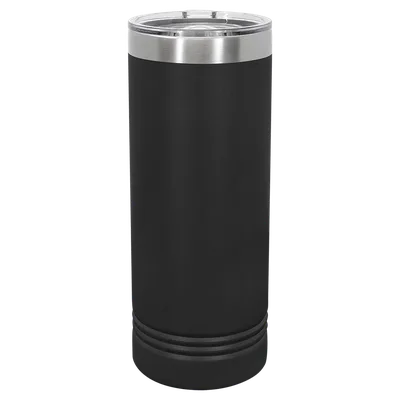 22 oz Skinny tumbler, Black, unengraved