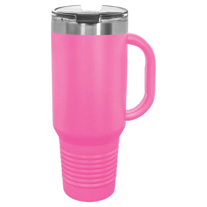 LTM7409, 40 oz Travel tumbler with handle, unengraved