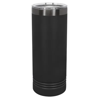 22 oz Skinny tumbler, Black, unengraved