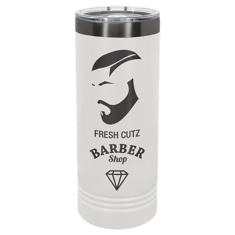 LTM7031, 22 oz Skinny tumbler, engraved example
