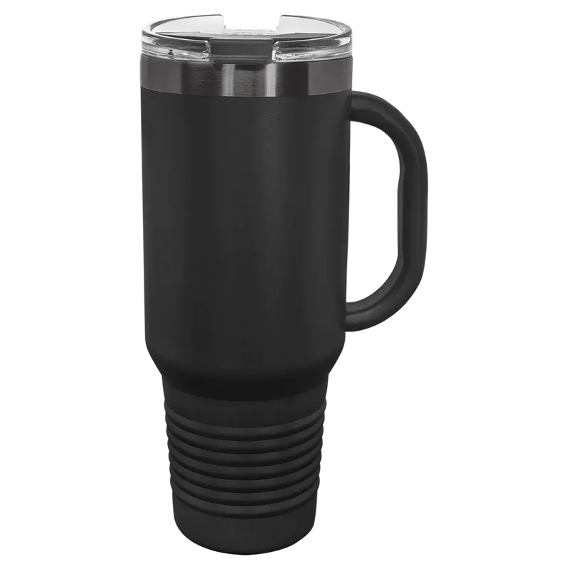 LTM7430, 40 oz Travel mug with handle, unengraved