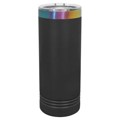 22 oz Skinny tumbler, Black, unengraved