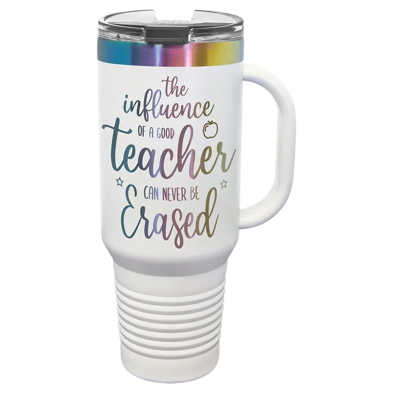 LTM7486, 40 oz Travel mug with handle, engraved example