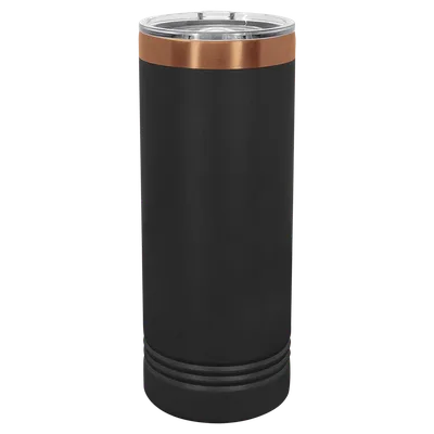 22 oz Skinny tumbler, Black, unengraved