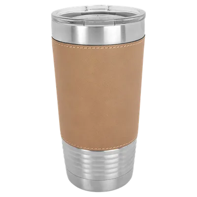 20 oz Leatherette tumbler, Light Brown, unengraved