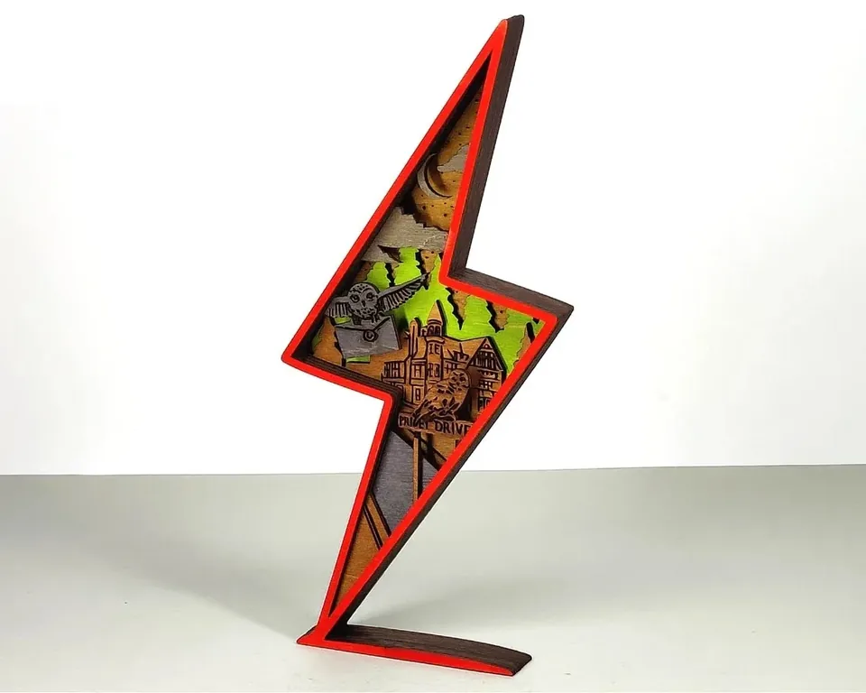 Lightning multi layered wall art