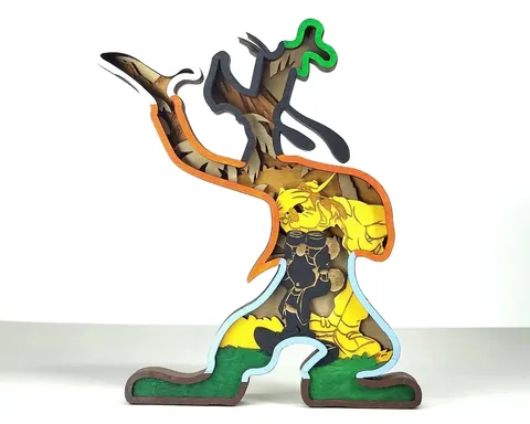 Goofy layered-art product photo