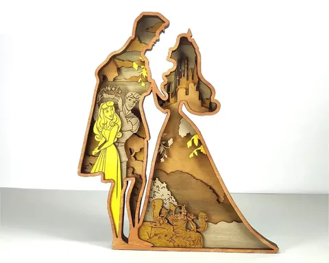 Sleeping Beauty layered-art product photo