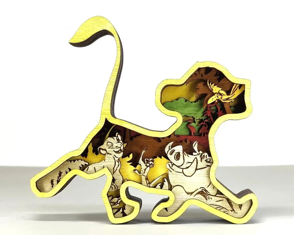 Lion Cub multi layered wall art