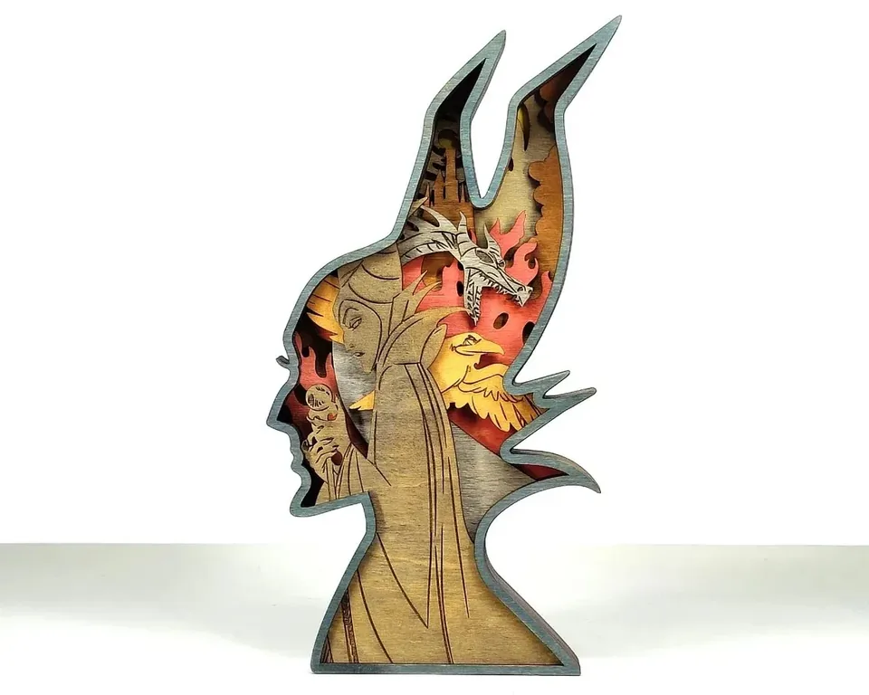 Maleficent multi layered wall art