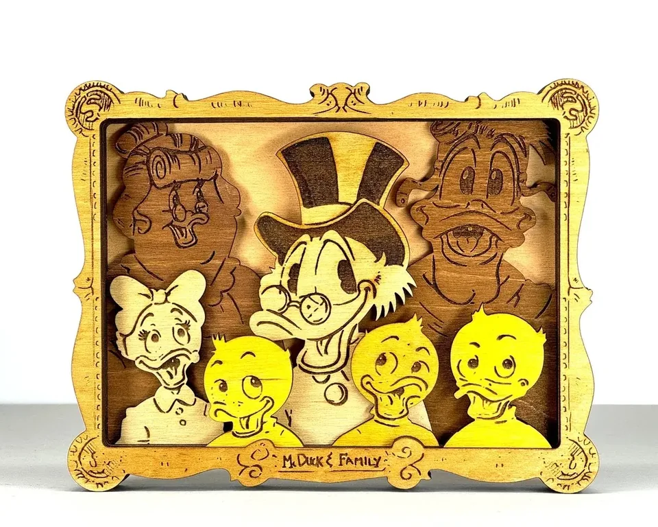 Mc Duck Family multi layered wall art