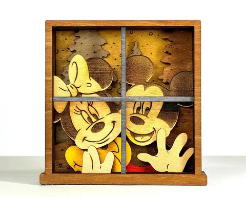 Mickey Minnie layered-art product photo