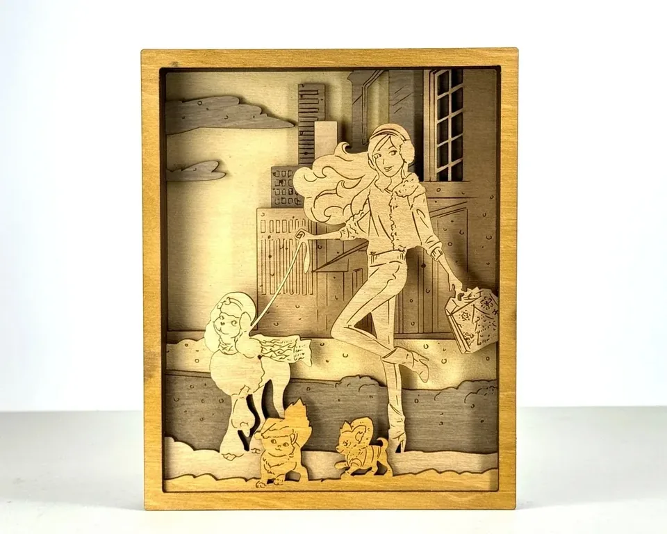 Barbie Dog multi layered wall art
