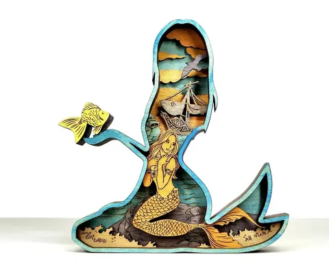 Mermaid layered-art product photo