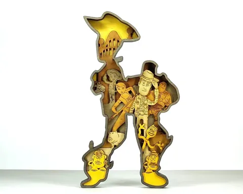 Woody and Buzz, Toy Story layered-art product photo
