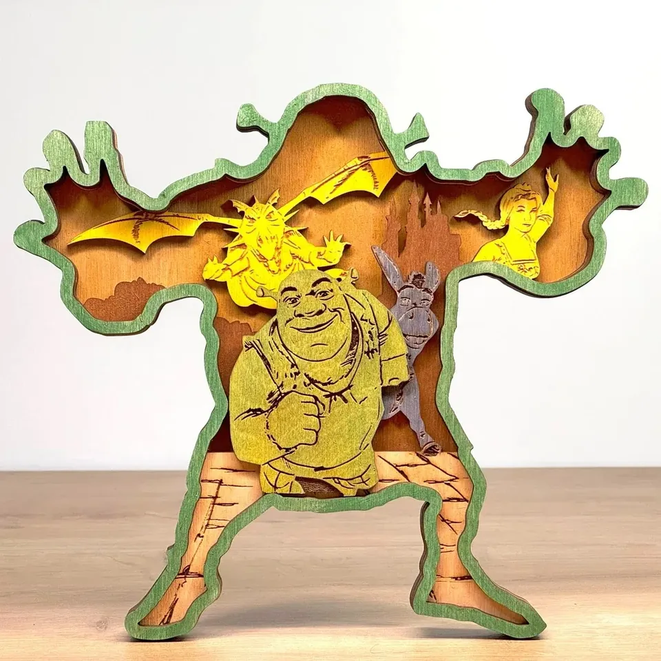 Shrek multi layered wall art