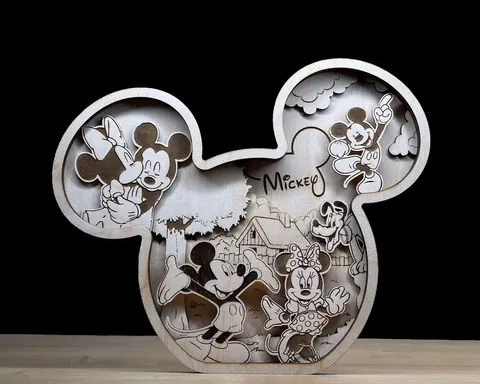 Mickey Mouse Head layered-art product photo