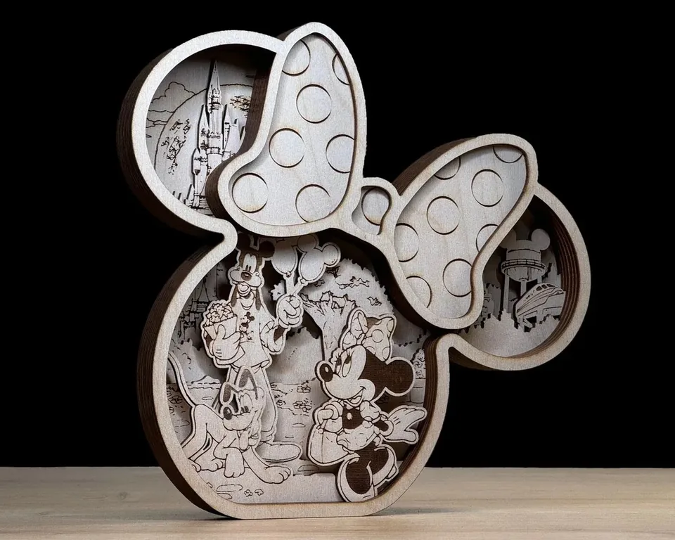 Minnie Mouse Head multi layered wall art