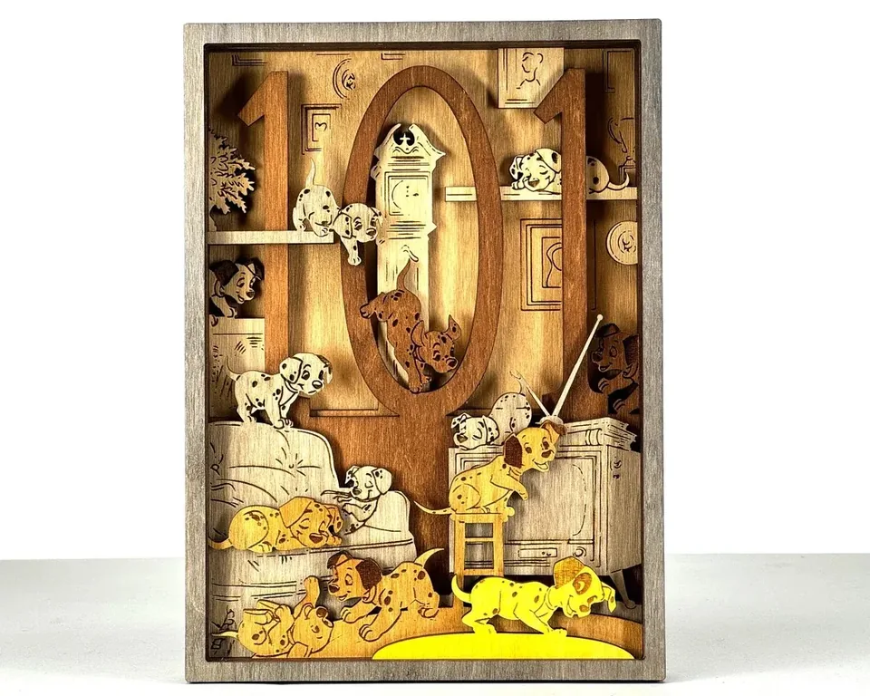 Dolmatians 101 multi layered wall art