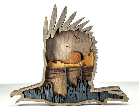 Eagle layered-art product photo