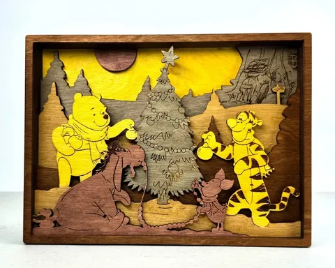 Winnie Christmas layered-art product photo