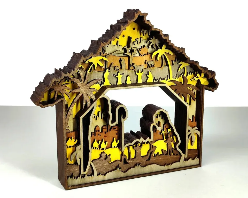 Christmas Scene multi layered wall art