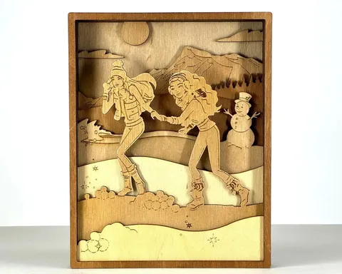 Girl Winter layered-art product photo