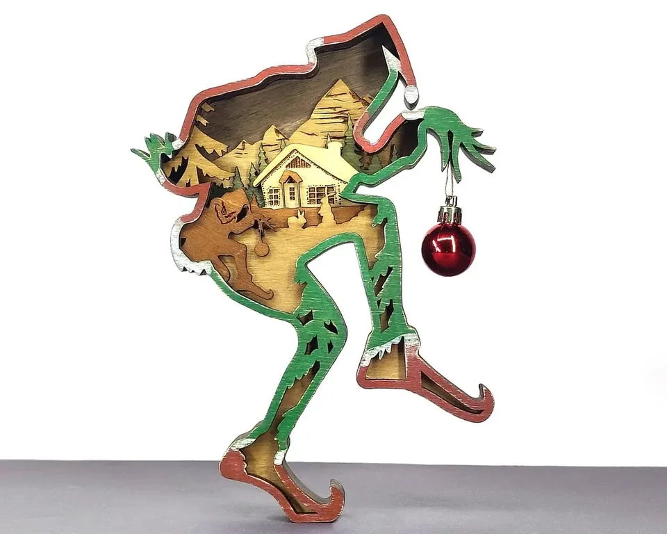 Grinch 2 multi layered wall art