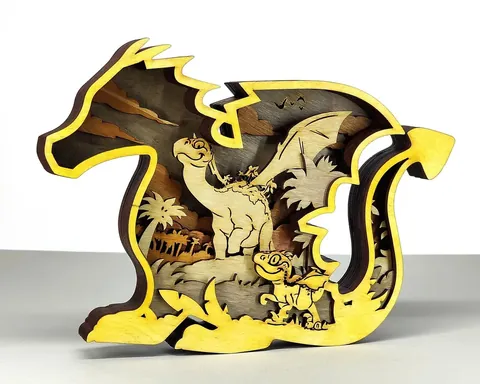 Dragon layered-art product photo