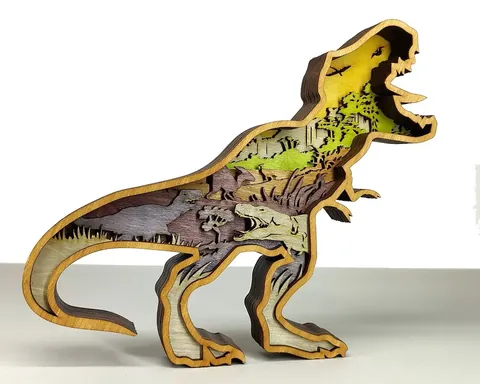 Dinosaur layered-art product photo
