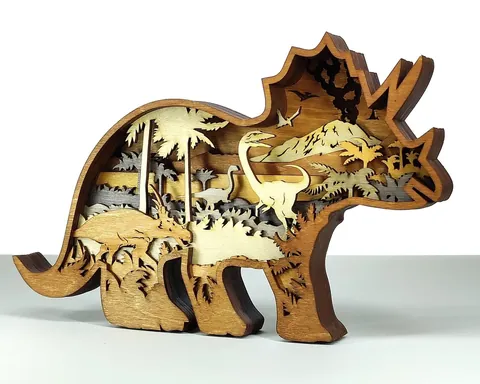 Dinosaur layered-art product photo