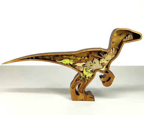 Dinosaur layered-art product photo