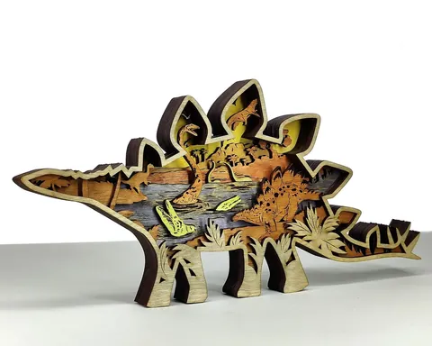 Dinosaur layered-art product photo