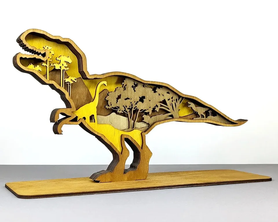 Dinosaur multi layered wall art