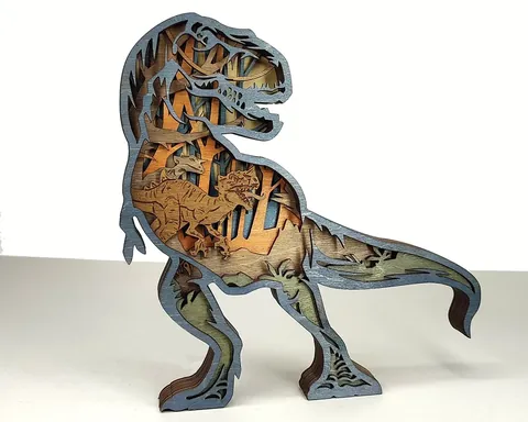 Dinosaur layered-art product photo