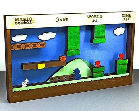 Mario layered-art product photo